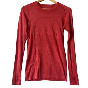 Lululemon Swiftly Tech Long Sleeve Red Pink Women's 6 Sporty Athletic